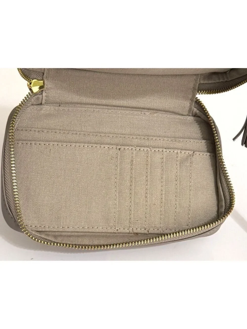 JOY & IMAN Tassel Chic Leather Wallet with RFID 603225-J Taupe 7
